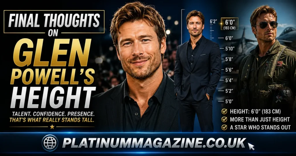Glen Powell Height Revealed: How Tall Is the Top Gun: Maverick Star Really? 3 Final Thoughts on Glen Powell's Height
